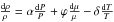 Mathematical equation: \hbox{$\frac{\text{d} \rho}{\rho} = \alpha \frac{\text{d} P}{P} + \varphi \frac{\text{d} \mu}{\mu} - \delta \frac{\text{d} T}{T}$}