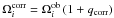 Mathematical equation: \hbox{$\Omega_i^\text{corr} = \Omega_i^\text{ob}\left(1+q_{\rm corr}\right)$}