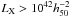 Mathematical equation: \hbox{$L_{\rm X} > 10^{42} h^{-2}_{50}$}