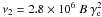 Mathematical equation: \hbox{$\nu_2 = 2.8\times10^6~B~\gamma_{\rm e}^2$}