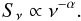 Mathematical equation: \begin{equation} S_{\nu}\propto \nu^{-\alpha}. \end{equation}