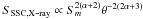 Mathematical equation: \hbox{$S_{\rm SSC,X\mbox{-}ray} \propto S_m^{2(\alpha+2)} \theta^{-2(2\alpha+3)}$}