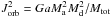 Mathematical equation: \hbox{$J_\mathrm{orb}^{2} = GaM_\mathrm{a}^{2}M_\mathrm{d}^{2}/M_\mathrm{tot}$}