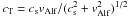 Mathematical equation: \hbox{$c_\mathrm{T} = c_\mathrm{s} v_{\mathrm{Alf}} / (c_\mathrm{s}^2 + v_{\mathrm{Alf}}^2)^{1/2}$}