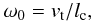 Mathematical equation: \begin{equation} \label{eq_lc} \omega_0=v_{\rm t}/l_{\rm c}, \end{equation}