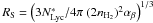 Mathematical equation: \hbox{$R_{\rm S} = \left(3 N^*_{\rm Lyc} / 4 \pi\ (2n_{\rm H_2})^2 \alpha_{\beta} \right)^{1/3}$}