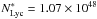Mathematical equation: \hbox{$N^*_{\rm Lyc} = 1.07 \times 10^{48}$}