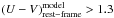 Mathematical equation: \hbox{$(U-V)^{\rm model}_{\rm rest-frame}>1.3$}