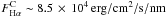 Mathematical equation: \hbox{$F_{\rm H\alpha}^{\rm C} \sim 8.5 \,\times\, 10^4\,{\rm erg/cm^2/s/nm}$}