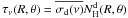 \hbox{$\tau_\nu(R,\theta) = \overline{\sigma_{\rm d}(\nu)} N_\Hr^{\rm d}(R,\theta)$}