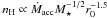 \hbox{$n_{\rm H} \propto \dot{M}_\acc M_\star^{-1/2} r_0^{-1.5}$}