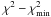 \hbox{$\chi^2 - \chi^2_{\rm min}$}
