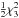 Mathematical equation: \hbox{$\frac{1}{2} \chi^2_3$}