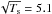 Mathematical equation: \hbox{$\sqrt{T_{\rm s}} = 5.1$}