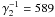 \hbox{$\gamma_2^{-1}=589$}