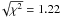 \hbox{$\sqrt{\chi^2}=1.24$}