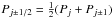 \hbox{$P_{j\pm 1/2}= \frac{1}{2}(P_j+P_{j\pm 1})$}