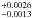 \hbox{$_{-0.0013}^{+0.0026}$}