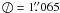 Mathematical equation: \hbox{$\diameter=1\farcs065$}