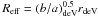 \hbox{$R_{\rm eff}=(b/a)^{0.5}_{\rm deV}r_{\rm deV}$}