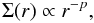 \begin{equation} \Sigma(r) \propto r^{-p} \mathrm{,} \label{eq:surface_density_p} \end{equation}
