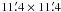 Mathematical equation: \hbox{$11\farcm4\times11\farcm4$}