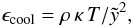 \begin{equation} \epsilon_\mathrm{cool} = \rho\,\kappa \,T/\tilde{y}^2, \label{1zone} \end{equation}