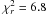 \hbox{$\chi^2_r=6.8$}
