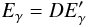\begin{equation} E_\gamma=DE_\gamma^\prime \label{eq:boost-energy} \end{equation}