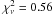 \hbox{$\chi_\nu^2 = 0.56$}
