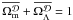 \hbox{$\overline{\Omega_{\rm m}^{\cD}}+\overline{\Omega_{\Lambda}^{\cD}}=1$}