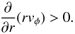 \begin{equation} \frac{\partial }{\partial r}(r v_{\phi})>0. \label{eq16} \end{equation}