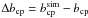 Mathematical equation: \hbox{$\Delta b_{\rm cp}=b_{\rm cp}^{\rm sim}-b_{\rm cp}$}