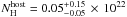 Mathematical equation: \hbox{$N_{\rm H}^{\rm host} = 0.05_{-0.05}^{+0.15} \,\times\,10^{22}$}