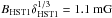 Mathematical equation: \hbox{$B_{\rm HST1}\delta_{\rm HST1}^{1/3}=1.1~{\rm mG}$}