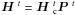 Mathematical equation: \hbox{$\Hb^t = \Hb_{\rm c}^t\Pb^t$}