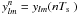 Mathematical equation: \hbox{$\ylmn = \ylm(n\Te)$}