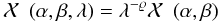 Mathematical equation: \begin{equation} \label{Eq:CielLambda} \Ciel(\alpha,\beta,\lambda) = \lambda^{-\varrho} \Ciel(\alpha,\beta) \end{equation}