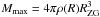 Mathematical equation: \hbox{$M_{\rm max} = 4\pi \rho(R)R_{\rm ZG}^3$}