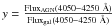 Mathematical equation: \hbox{$y=\frac{\rm Flux_{\rm AGN}(4050{-}4250 ~\AA)}{\rm Flux_{\rm gal}(4050{-}4250~ \AA)}$}