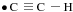 Mathematical equation: \hbox{$\bullet\,\mathrm{C}\bond3\mathrm{C}\bond1\mathrm{H}$}