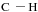 Mathematical equation: \hbox{$\mathrm{C}\bond1\mathrm{H}$}