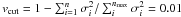Mathematical equation: \hbox{$v_{\rm cut}= 1 - \sum_{i=1}^n\sigma_i^2/\sum_i^{n_{\max}} \sigma_i^2 = 0.01$}