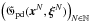 Mathematical equation: \hbox{$\left(\mathfrak{G}_{\rm pd} (\bx^N,\boldsymbol{\xi}^N)\right)_{N \in \mathbb{N}}$}