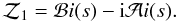 Mathematical equation: \begin{equation} {\cal Z}_1={\cal B}i(s)-{\rm i}{\cal A}i(s). \end{equation}