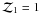 Mathematical equation: \hbox{${\cal Z}_1=1$}
