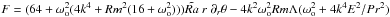 Mathematical equation: \hbox{$F=(64+\omega_{\rm o}^2 (4 k^4+Rm^2 (16+\omega_{\rm o}^2))) \tilde{Ra}\ r\ \partial_r \theta -4 k^2 \omega_{\rm o}^2 Rm \Lambda (\omega_{\rm o}^2+4 k^4 E^2/Pr^2)$}