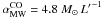 Mathematical equation: \hbox{$\alpha^{\rm CO}_{\rm MW}=4.8~M_{\sun}\,{L'}^{-1}$}