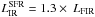 Mathematical equation: \hbox{$L^{\rm SFR}_{\rm IR}=1.3 \times ~L_{\rm FIR}$}