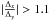 Mathematical equation: \hbox{$|\frac{\Delta_x}{\Delta_y}| > 1.1$}